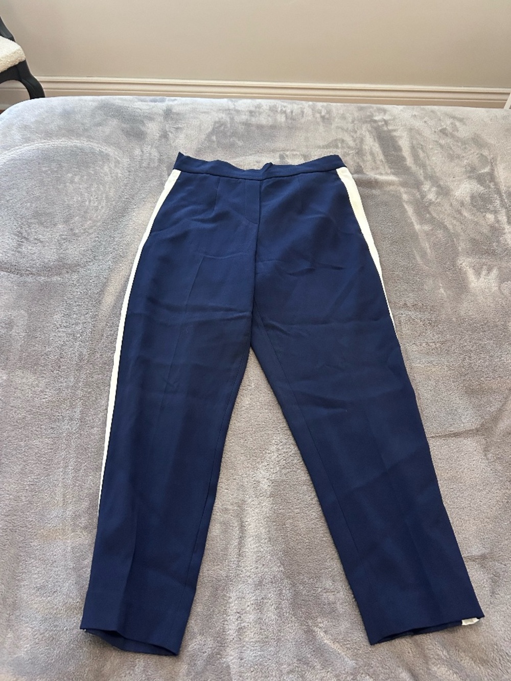 Babaton Navy Side Stripe Trousers Pants Size 6